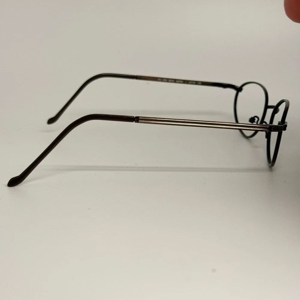 Guess GU 605 Eric ABRN Oval Metal Eyeglass Frames Brown 52-20-138